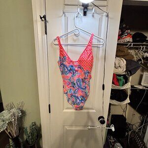 NWT Lilly Pulitzer Women's Size 6 Jaspen One Piece Swimsuit Coral Spritz